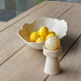 Obscura Indoor-Outdoor Bowl Warm White - sculptured cast aluminum bowl with warm white finish