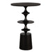 Flight Accent Table, Black - textured aluminum curved forms