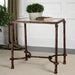 Warring End Table - forged iron in dark bronze with glass top