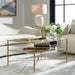 Henzler Coffee Table, Gold - gold leaf iron with mirror top