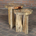 Nadette Nesting Tables, Natural, S/2 - solid tamarind wood