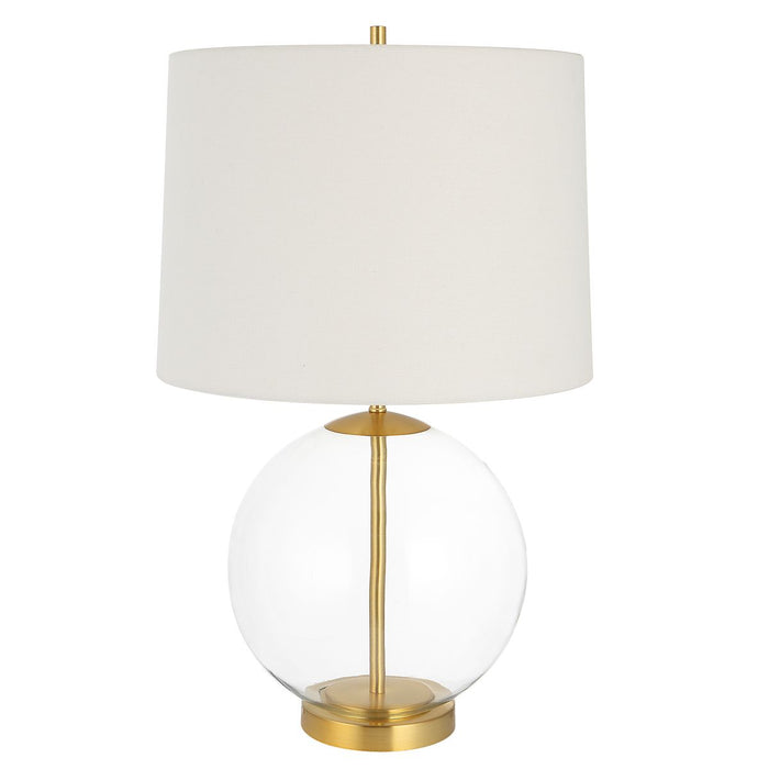Clear Glass Spherical Accent Lamp - table lamp