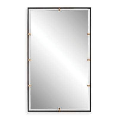 Egon Mirror Bronze - bronze iron frame with gold clips