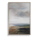 Lowlands Framed Canvas - abstract landscape in grays and blues with double gallery frame