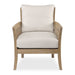Encore Armchair Natural - bleached sandstone hardwood frame with cane sides and off-white fabric