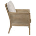 Encore Armchair Natural - bleached sandstone hardwood frame with cane sides and off-white fabric