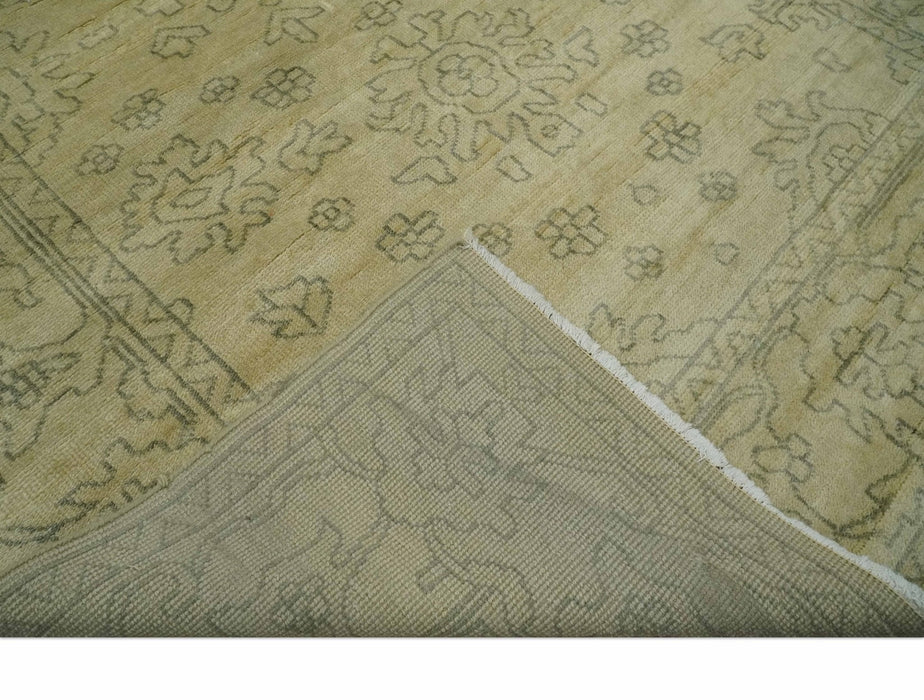 6x8 Hand Knotted Beige and Gray Turkish Design Traditional Wool Rug | N35468
