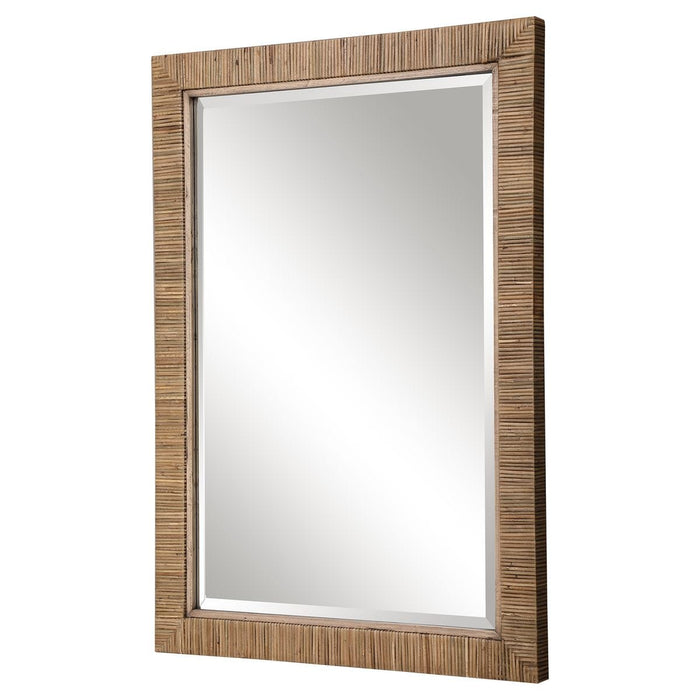 Cape Mirror Natural - rattan and oak wood