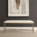 Avenham Bench, Gold - iron and gold finish and white