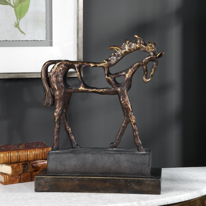 Titan Horse Sculpture - decorative object
