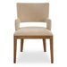 Aspect Dining Chair - pecan stained wood legs with sand toned polyester upholstery