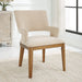 Aspect Dining Chair - pecan stained wood legs with sand toned polyester upholstery