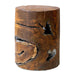 Rafe Accent Stool - teakwood and natural finish