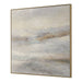 Say When Hand Painted Canvas - neutral tones with visible brushstrokes in gold leaf frame