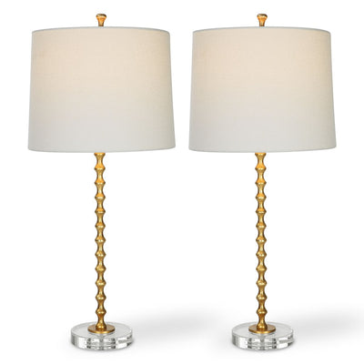 Gold Leaf Hourglass Table Lamp Set of 2 - table lamp