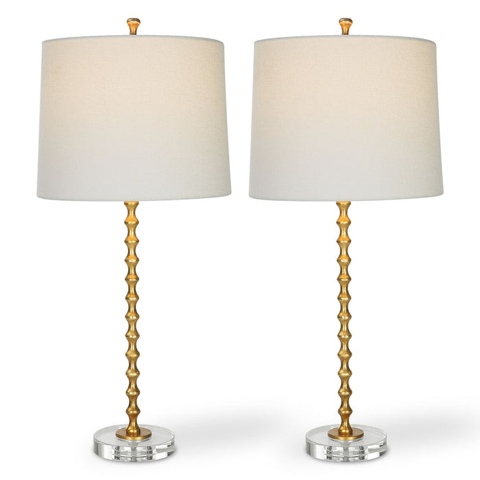 Gold Leaf Hourglass Table Lamp Set of 2 - table lamp