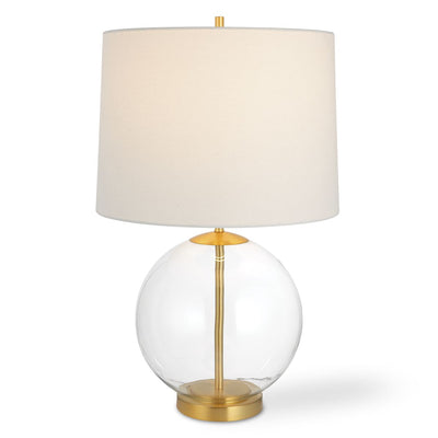 Clear Glass Spherical Accent Lamp - table lamp