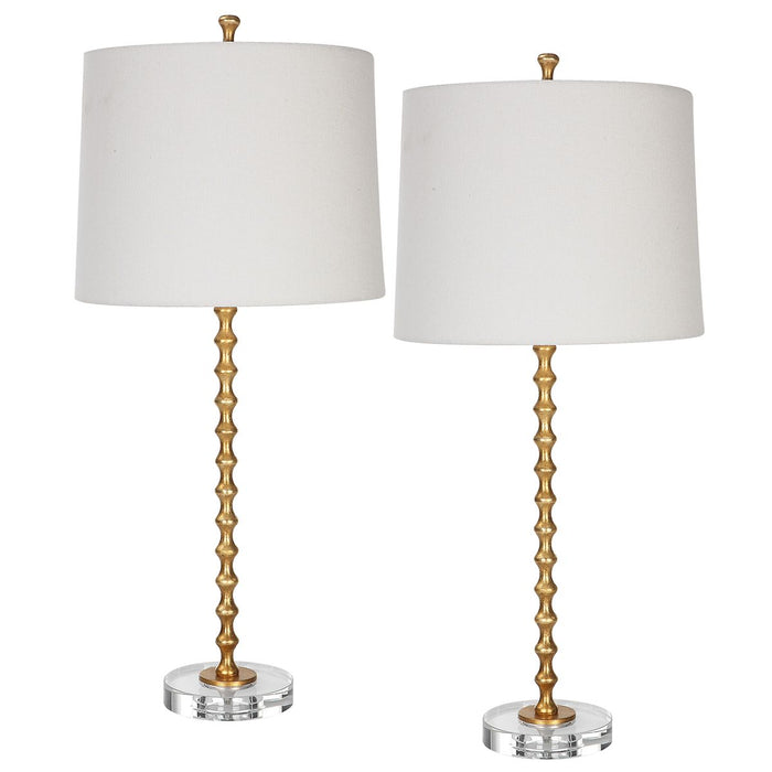 Gold Leaf Hourglass Table Lamp Set of 2 - table lamp