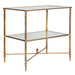 Henzler Lamp Table, Gold - gold leaf iron with mirror top
