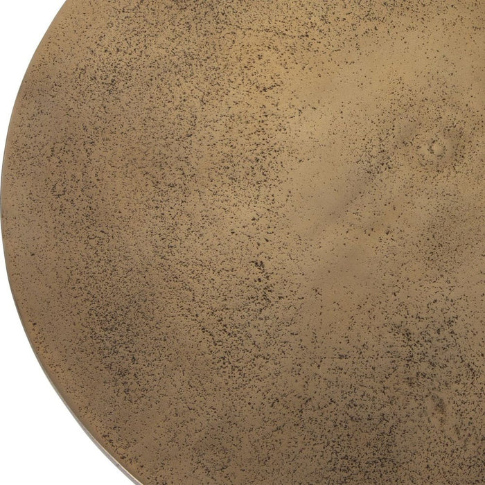 Antigua Side Table - cast aluminum in antique brass