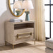 Alessia Side Table - light oak with brass hardware