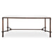 Warring Coffee Table - forged iron in rustic bronze with glass top