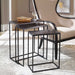 Coreene Nesting Tables, Black, S/3 - black iron with bronze top