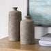 Terrene Vases, S/2 - clay vases with earthy tones and stone-like finish