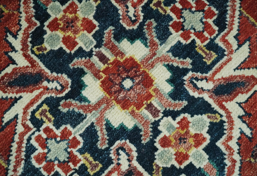 8x10, 9x12, 10x14 and 12x15 Hand Knotted Ivory and Rust Traditional Area Rug