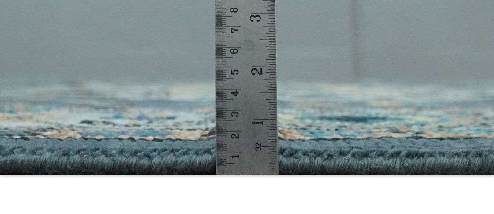 8x10 Blue, Silver and Beige Hand Knotted Traditional Heriz Serapi Wool Area Rug