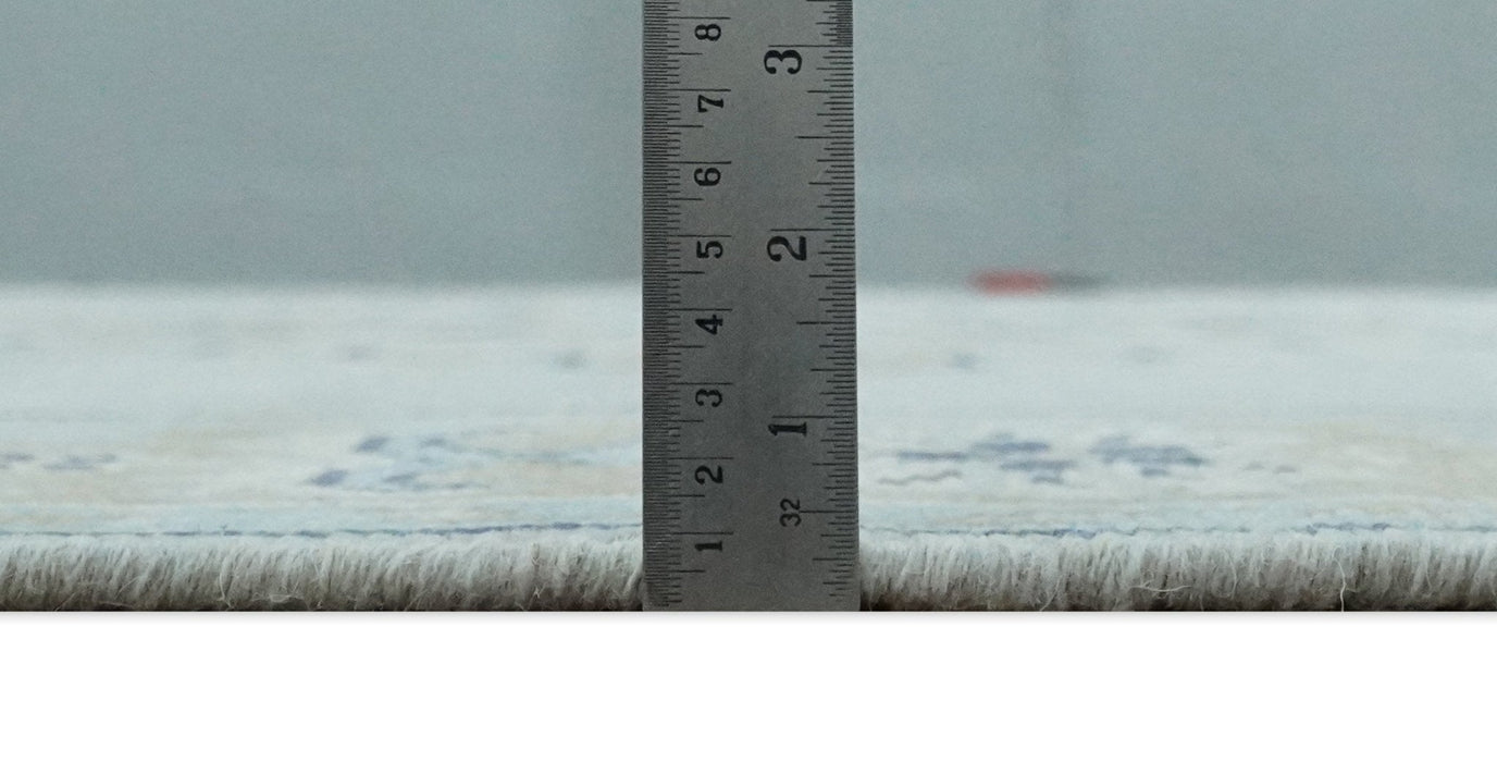 8x10 Hand Knotted Heriz Serapi Blue, Beige and Brown Traditional Antique Persian Area Rug | AC29810