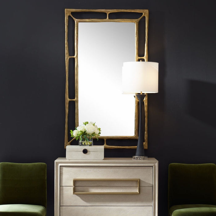 Felix Rectangle Mirror - brass and aluminum