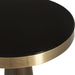 Fortier Accent Table, Espresso - espresso wood with brass accents