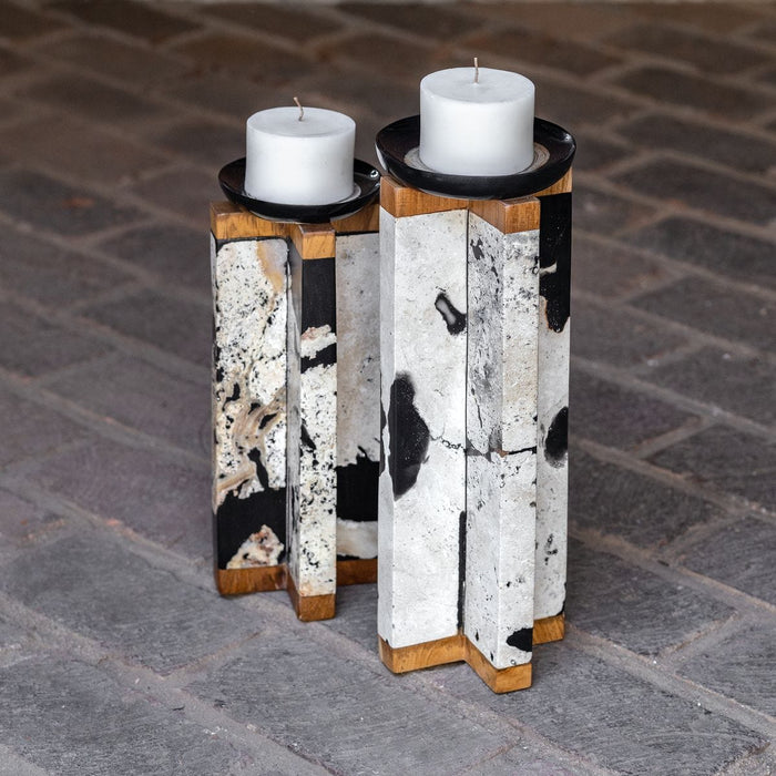 Illini Candleholders, S/2 - decorative object