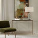 Ovard Console Table - cast glass top with brass frame