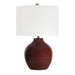Ruby Red Ceramic Table Lamp - table lamp