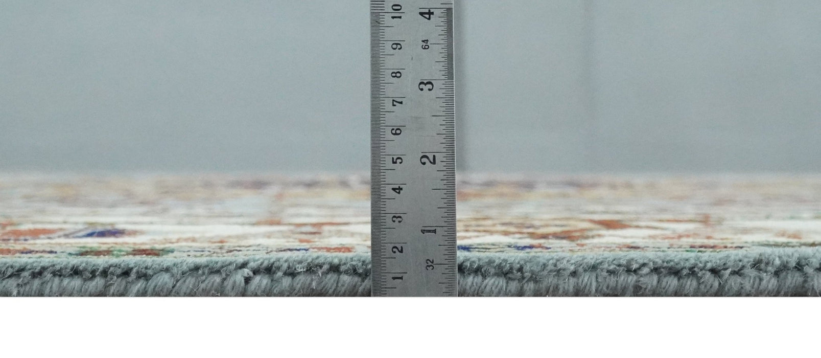 9x12 and Runner Traditional Mustard, Silver and Ivory Hand knotted wool Area Rug