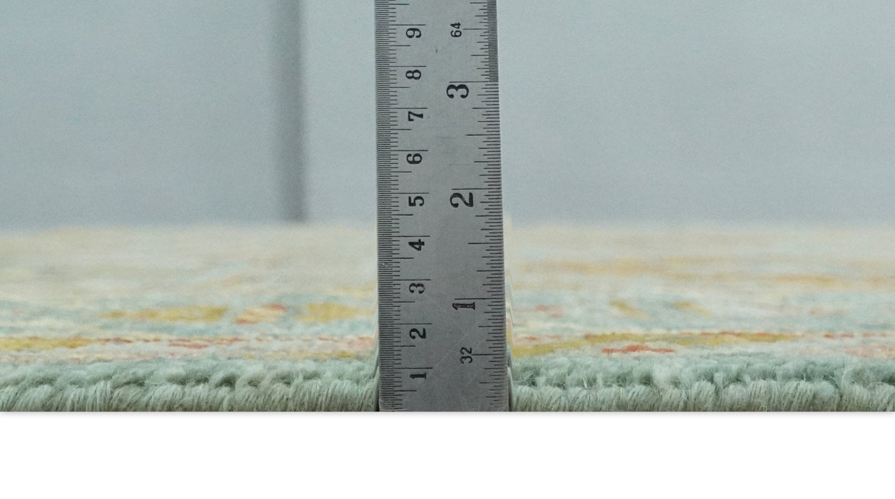 9x12 Hand Knotted Gray, Silver and Beige Oriental Traditional Wool Area Rug, Living Room and Bedroom Rug