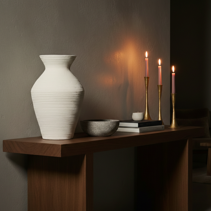 Ilios Ribbed Vase, 20" - Limited Release