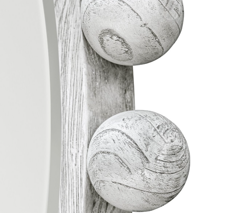 Pom Pom Mirror Aged Ivory