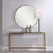 Aneta Round Mirror Gold - antiqued gold leaf wood