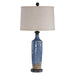 Blue Distressed Ceramic Table Lamp - table lamp