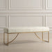Swale Bench - stainless steel and brass and leather