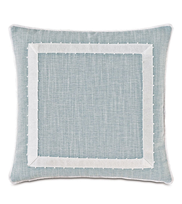 Sky Blue Brush Fringe Pillow