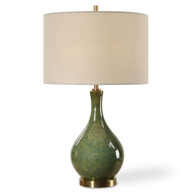 Emerald Green Ceramic Accent Lamp - table lamp