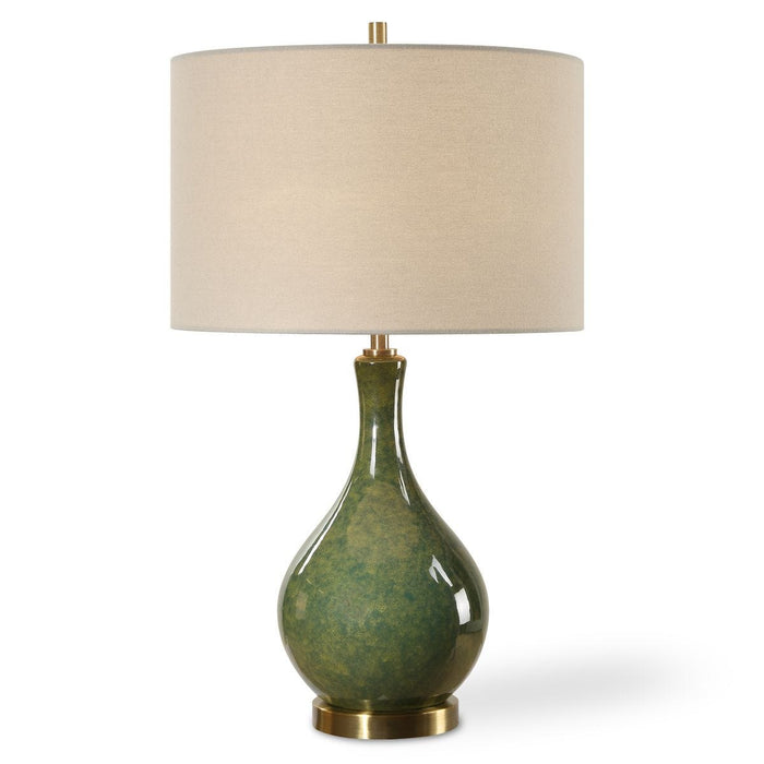 Emerald Green Ceramic Accent Lamp - table lamp