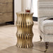 Arida Accent Table - steel in aged gold finish