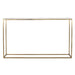 Redmond Console Table - white marble top with brass legs
