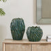Veridian Ridge Indoor-Outdoor Vases, S/2 - ceramic vases with green and blue glaze
