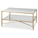Henzler Coffee Table, Gold - gold leaf iron with mirror top